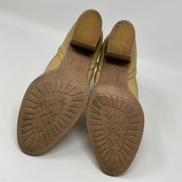 EuroSoft Sofft Womens Faux Leather Tan Laser Cut Stack Heel Bootie Size 8 - Picture 10 of 12